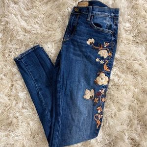 Embroidered Driftwood Jeans